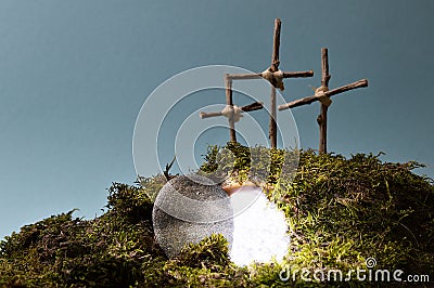 Easter decoration â€“ resurrection garden Stock Photo